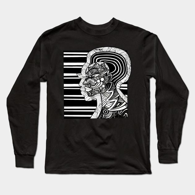 Intricate Profile Long Sleeve T-Shirt by petrasart